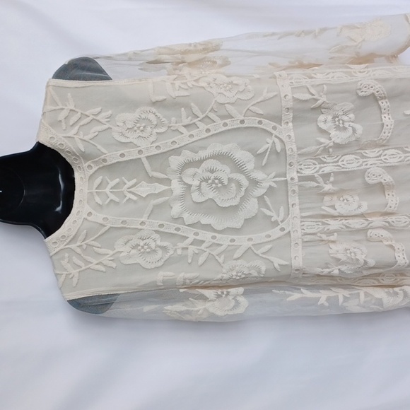 Entro Lovely Lace Dress Wedding Dress Boho Lace Rehersal, Crochet, S - Picture 7 of 11